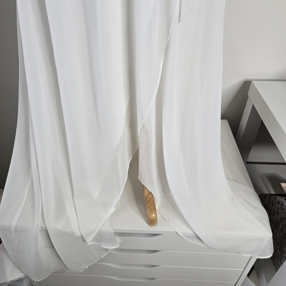 Baltic Born Katya Ruffle Maxi Dress White Size M Bridal Garden Party Flowy - Picture 3 of 15